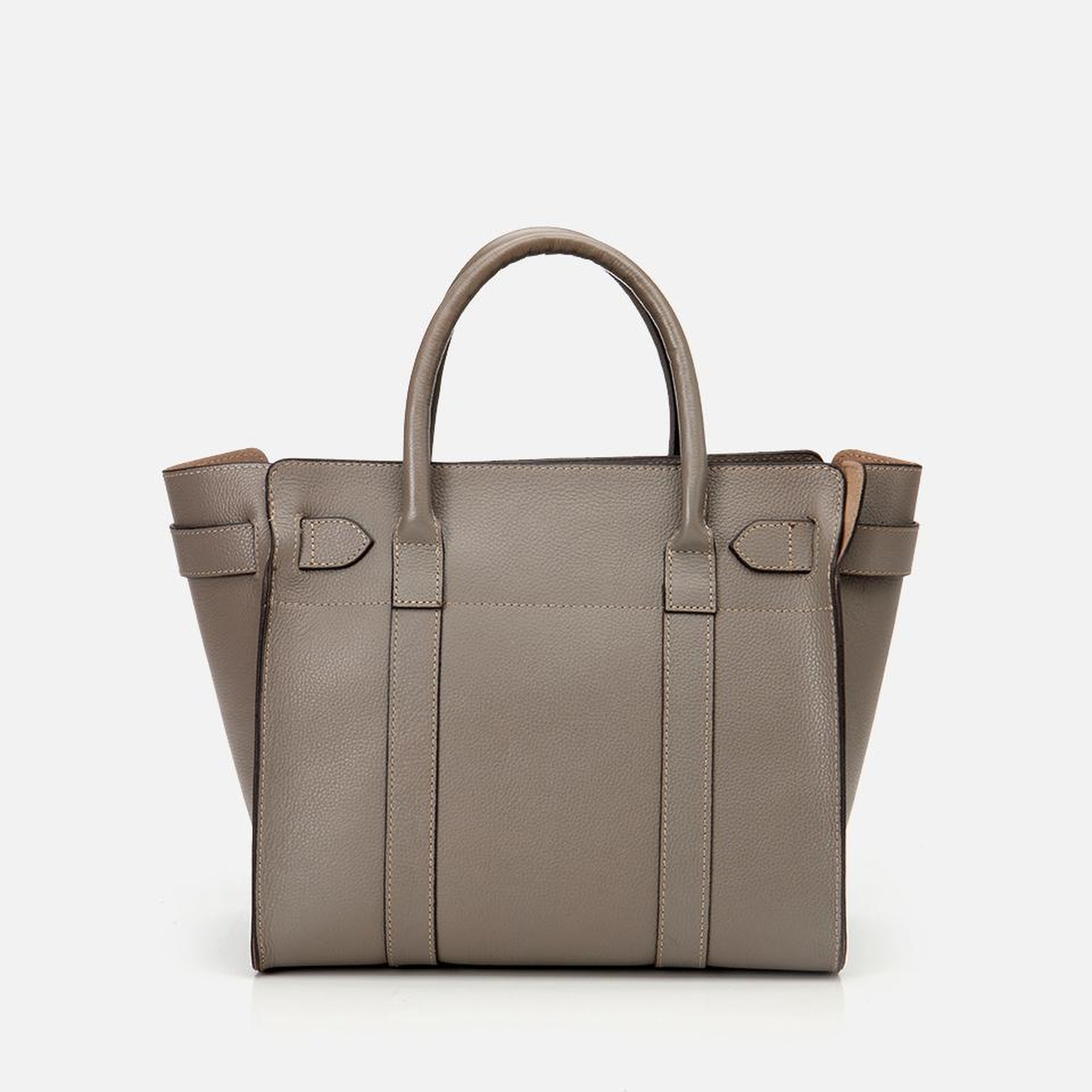 Kadın Deri Vizon Kilit Detaylı Omuz Çantası