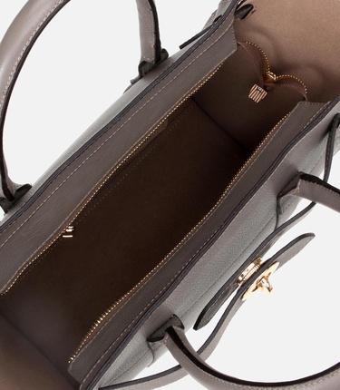  Kadın Deri Vizon Kilit Detaylı Omuz Çantası