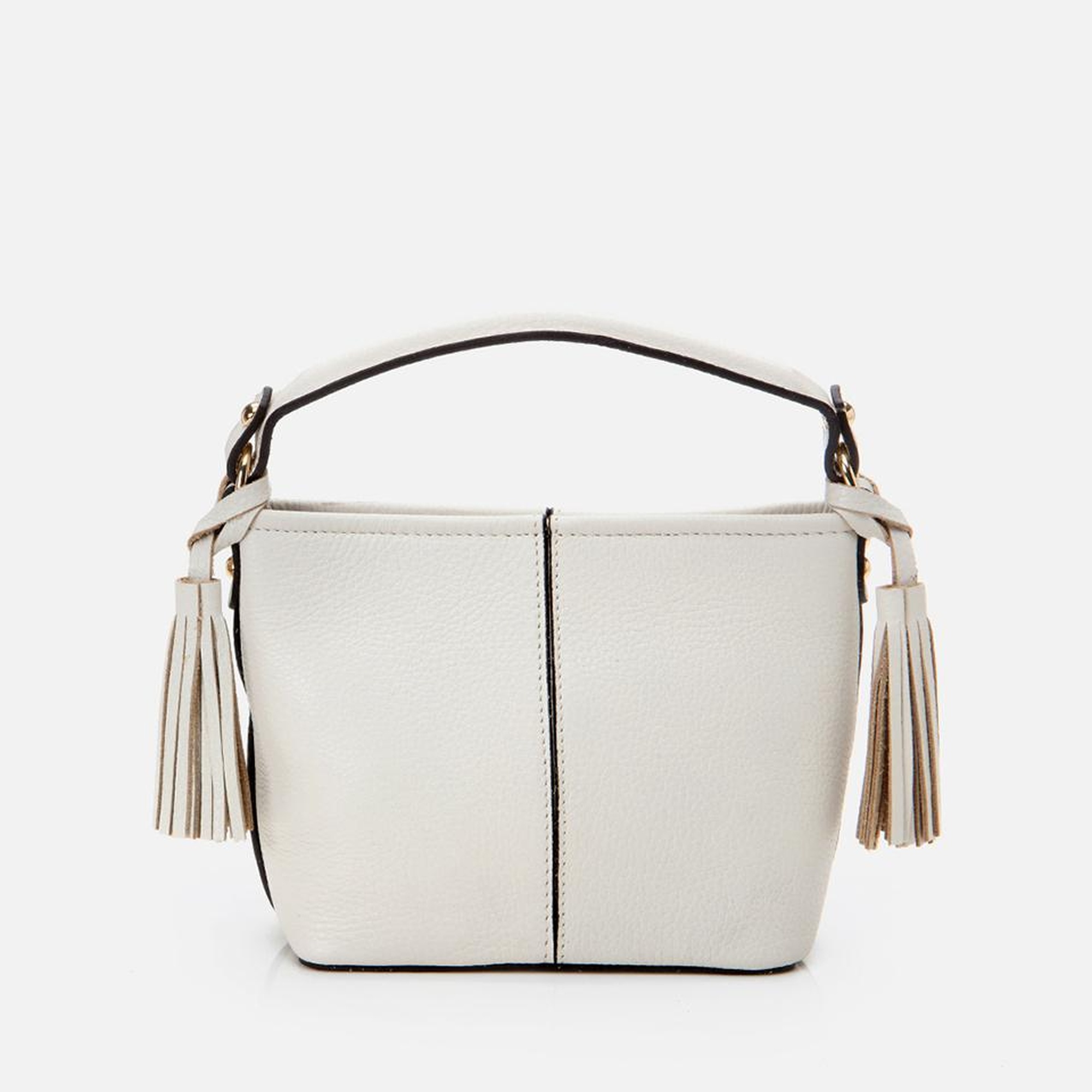 Kadın Deri Ekru Mini (Çapraz) Çanta