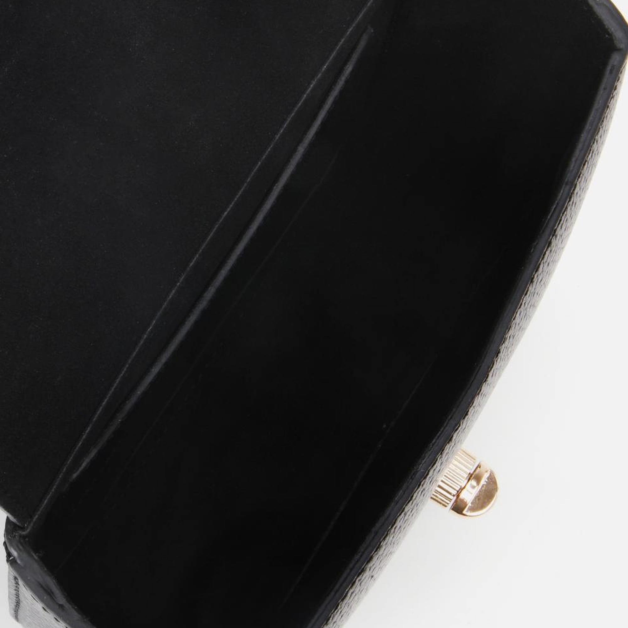 Kadın Deri Siyah Kilit Detaylı Mini Çanta