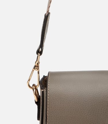  Kadın Deri Vizon Kilit Detaylı Mini Çanta