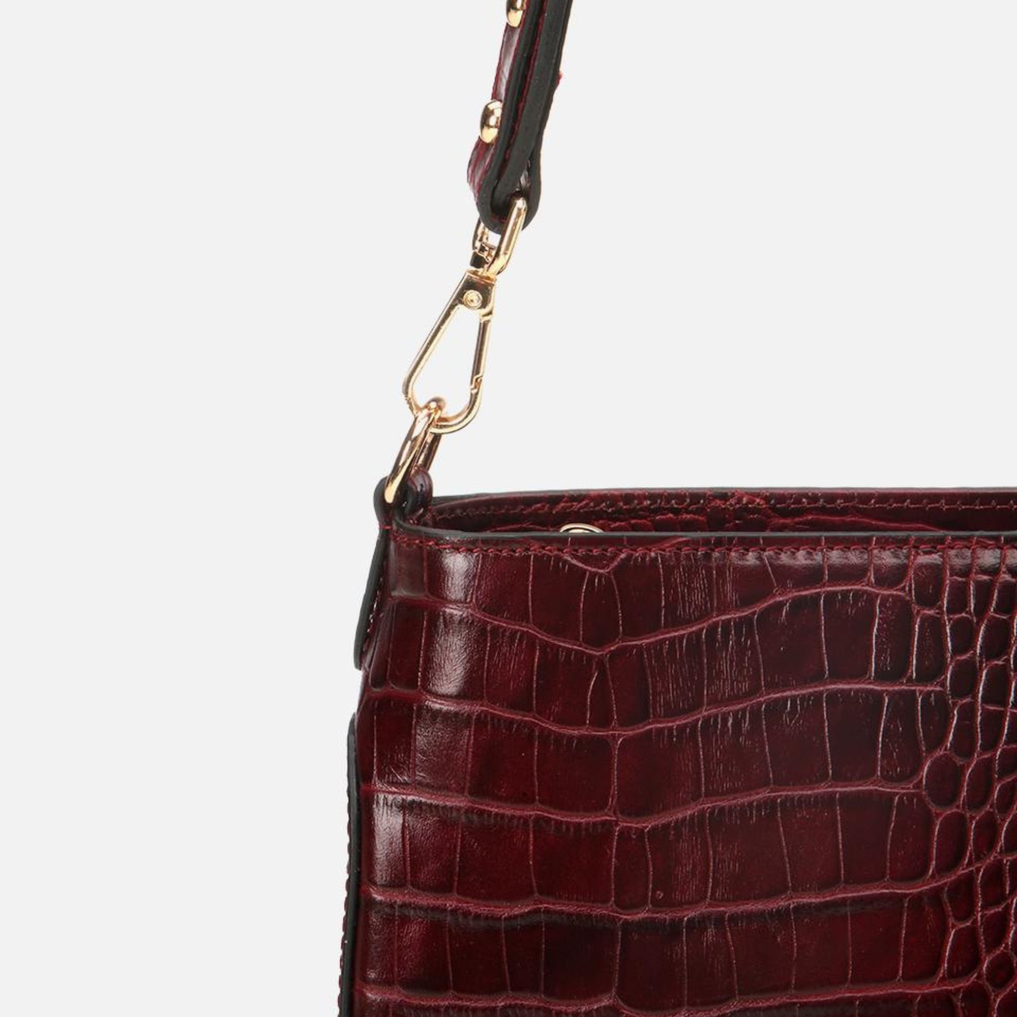 Kadın Deri Bordo Omuz Çantası