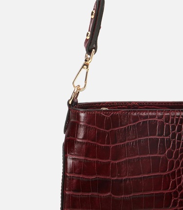  Kadın Deri Bordo Omuz Çantası