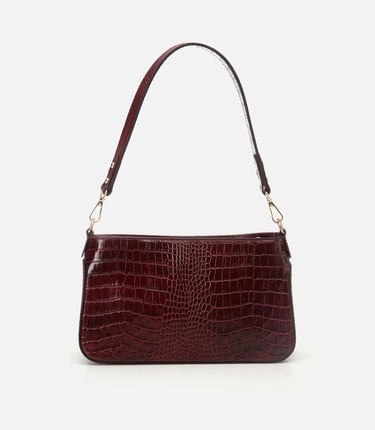  Kadın Deri Bordo Omuz Çantası