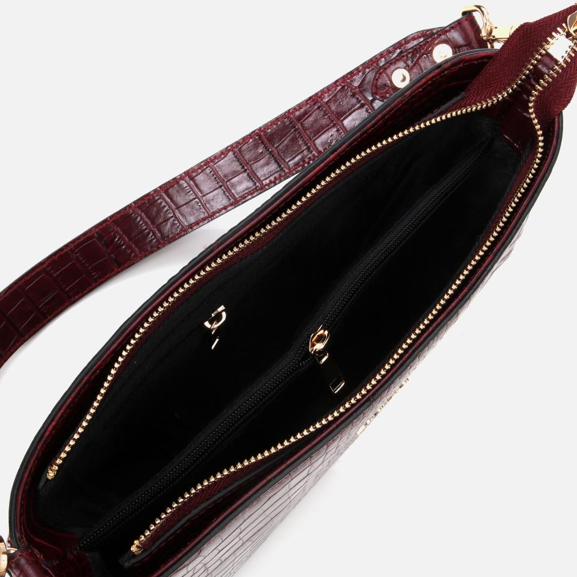 Kadın Deri Bordo Omuz Çantası