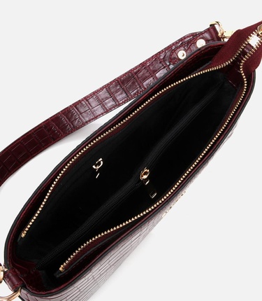  Kadın Deri Bordo Omuz Çantası