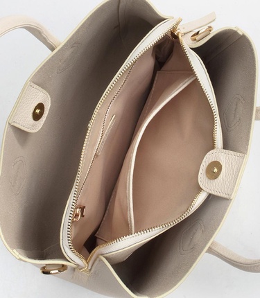  Kadın Deri Ekru Omuz Çantası