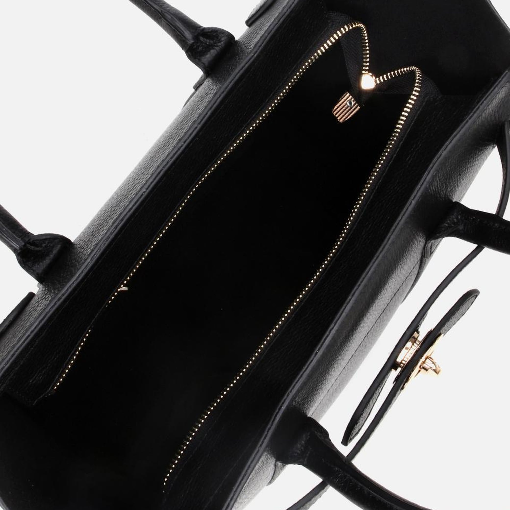 Kadın Deri Siyah Kilit Detaylı Omuz Çantası