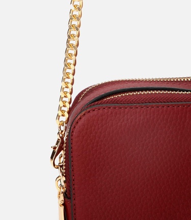  Kadın Deri Bordo Mini Çanta