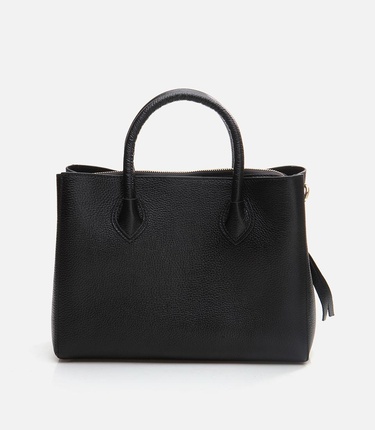  Kadın Deri Siyah Omuz Çantası