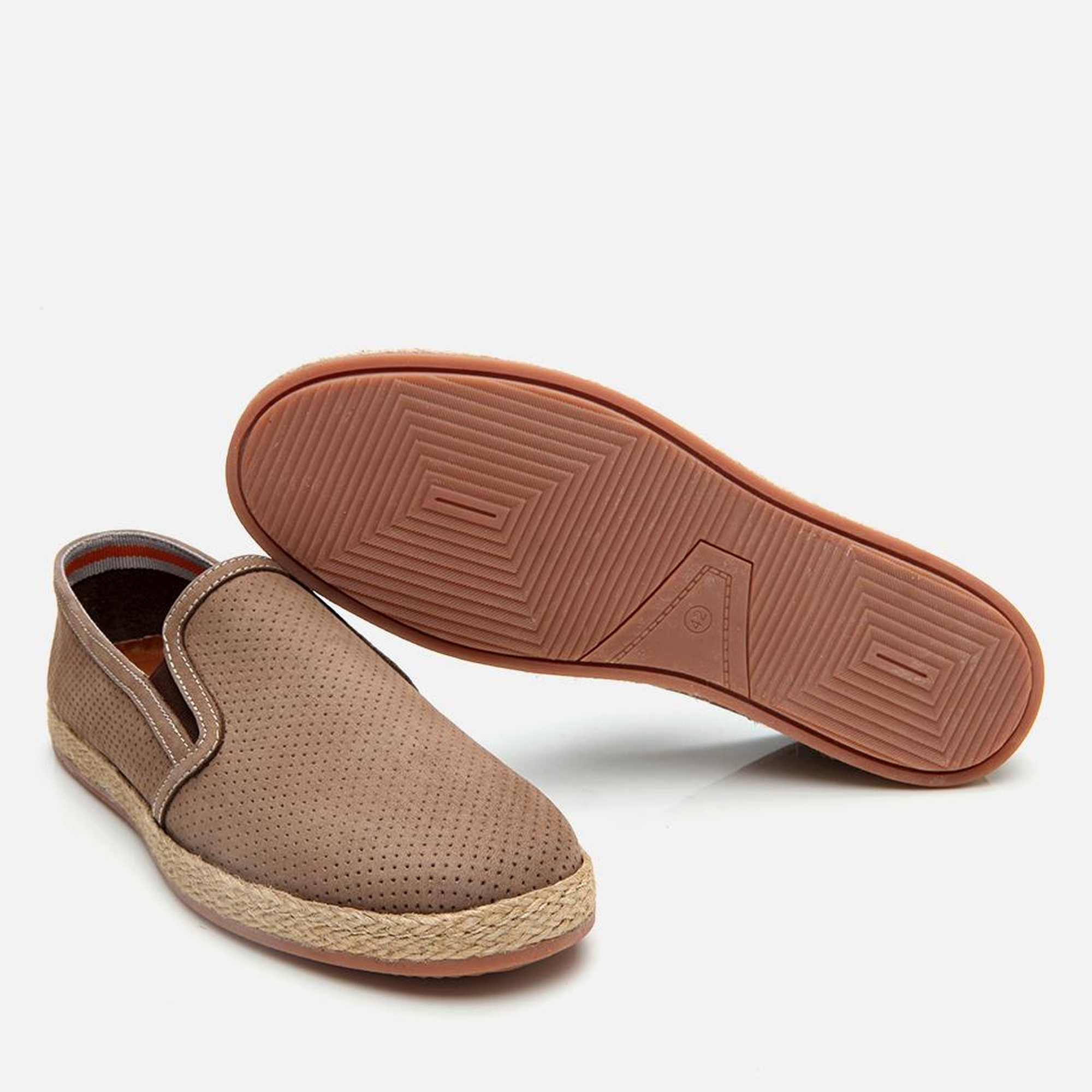 Erkek Süet Deri Bej Ultra Hafif Tabanlı Loafer