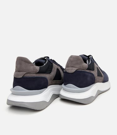  Erkek Süet Deri Lacivert Hafif Tabanlı Spor Ayakkabı