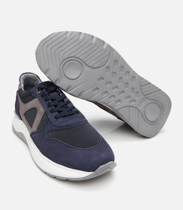  Erkek Süet Deri Lacivert Hafif Tabanlı Spor Ayakkabı