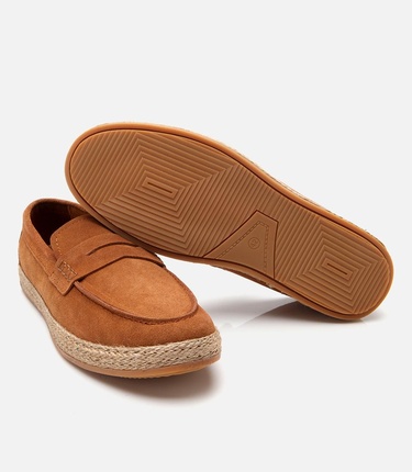  Erkek Süet Deri Lacivert Ultra Hafif Tabanlı Loafer