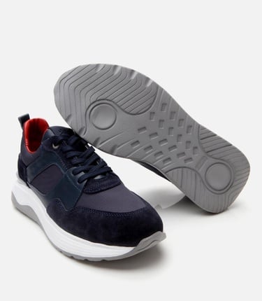  Erkek Süet Deri Lacivert Hafif Tabanlı Spor Ayakkabı