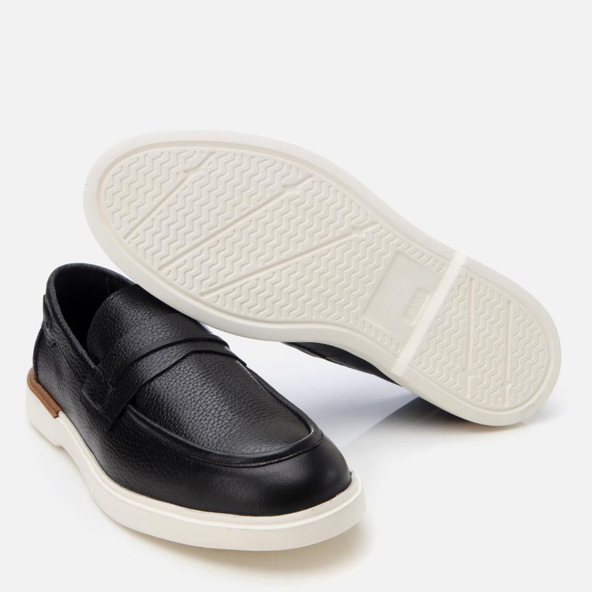 Erkek Deri Siyah Ultra Hafif Tabanlı Klasik Loafer