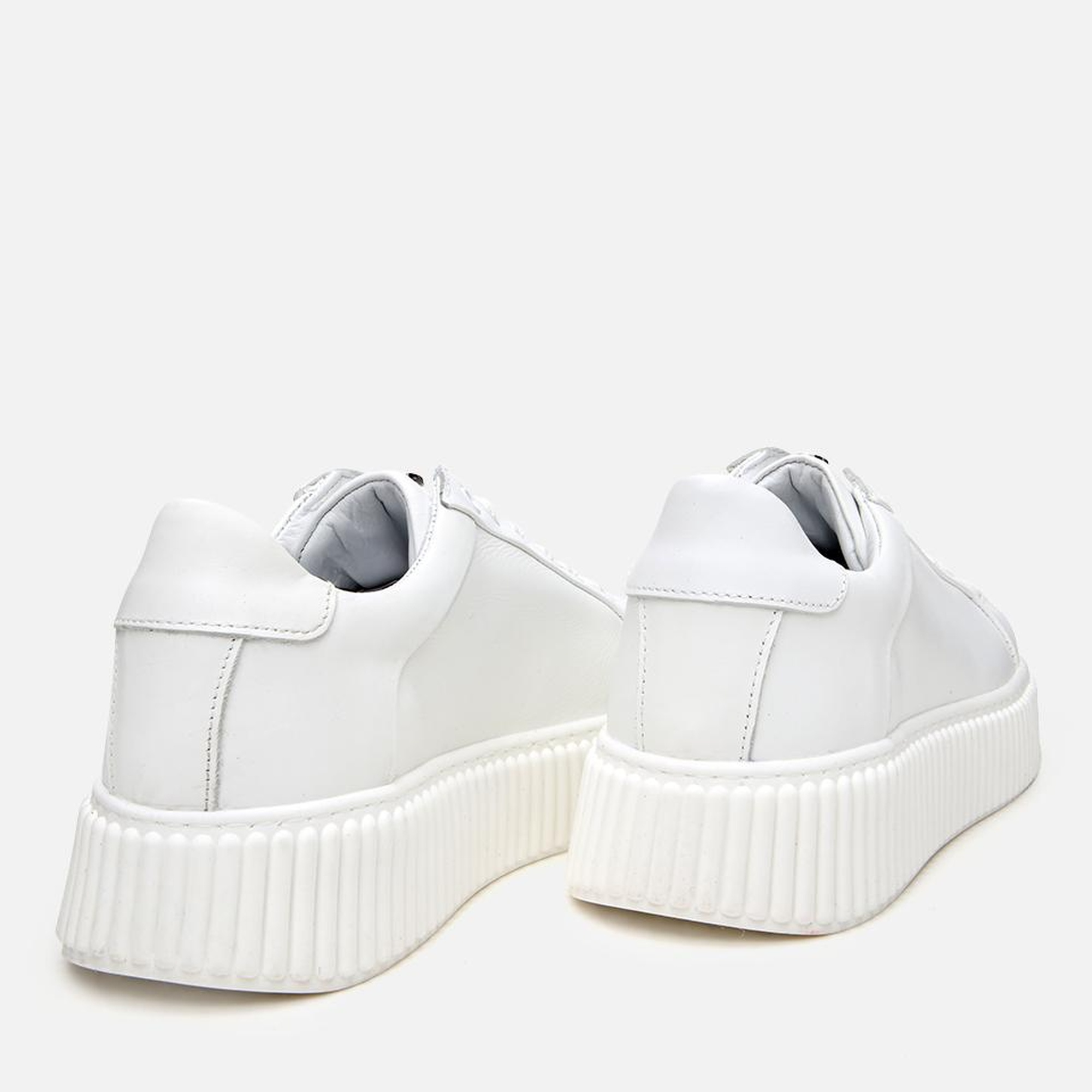 Erkek Deri Beyaz Yüksek Tabanlı Spor Ayakkabı