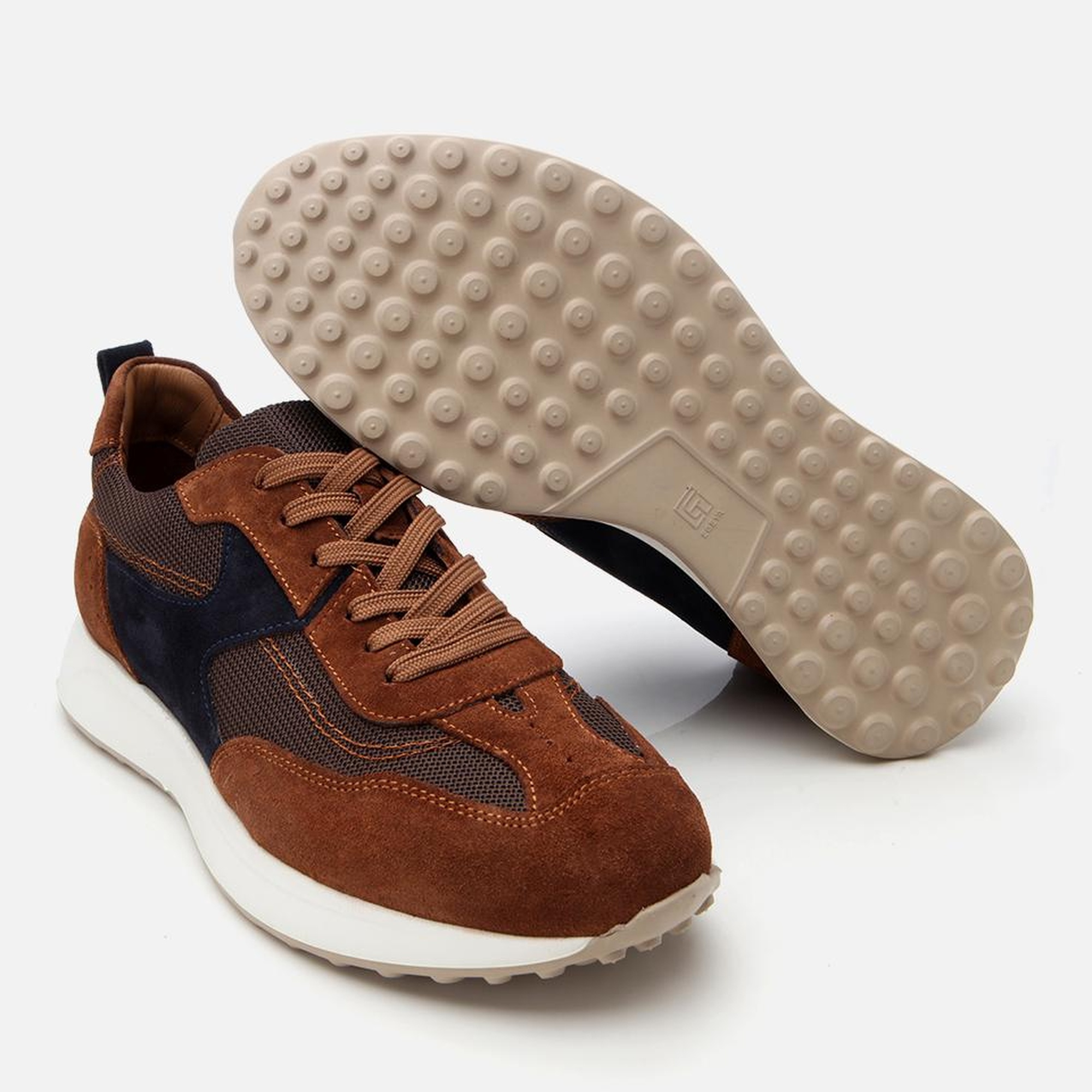 Erkek Süet Deri Taba Ultra Hafif Tabanlı Spor Ayakkabı