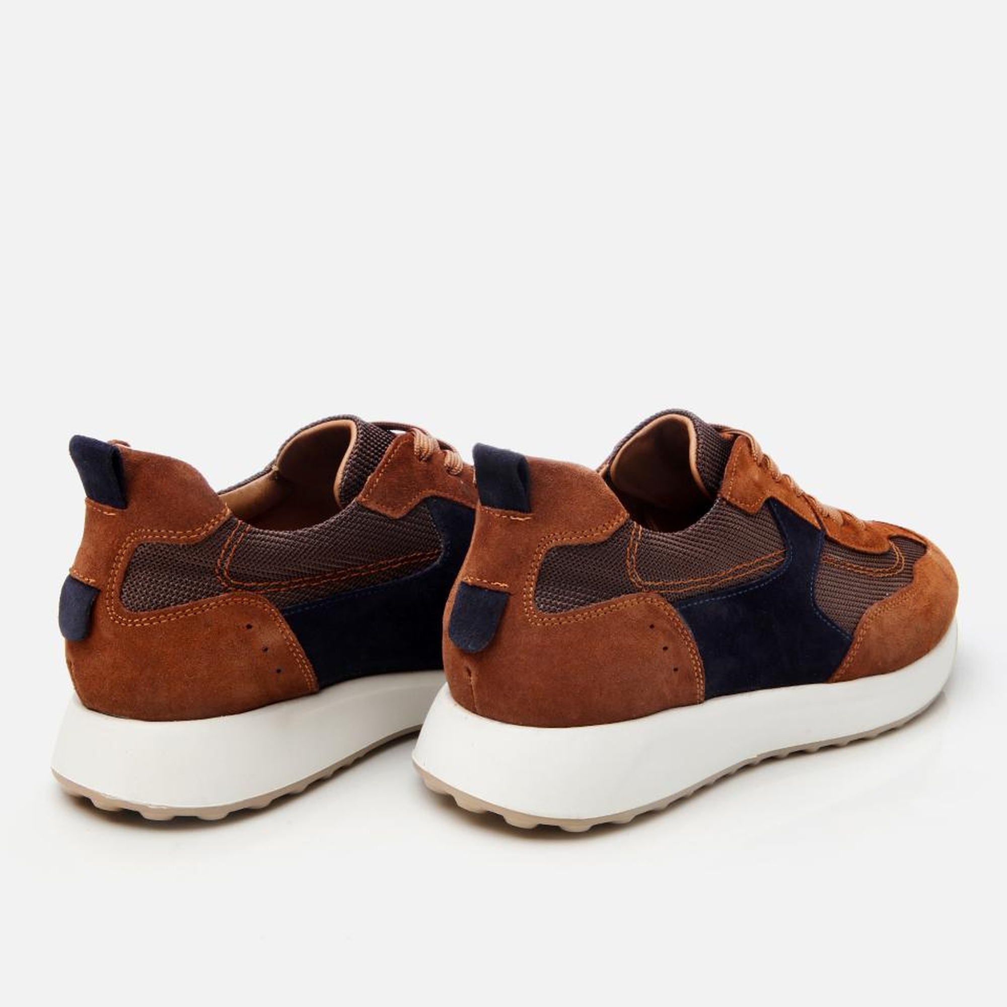 Erkek Süet Deri Taba Ultra Hafif Tabanlı Spor Ayakkabı