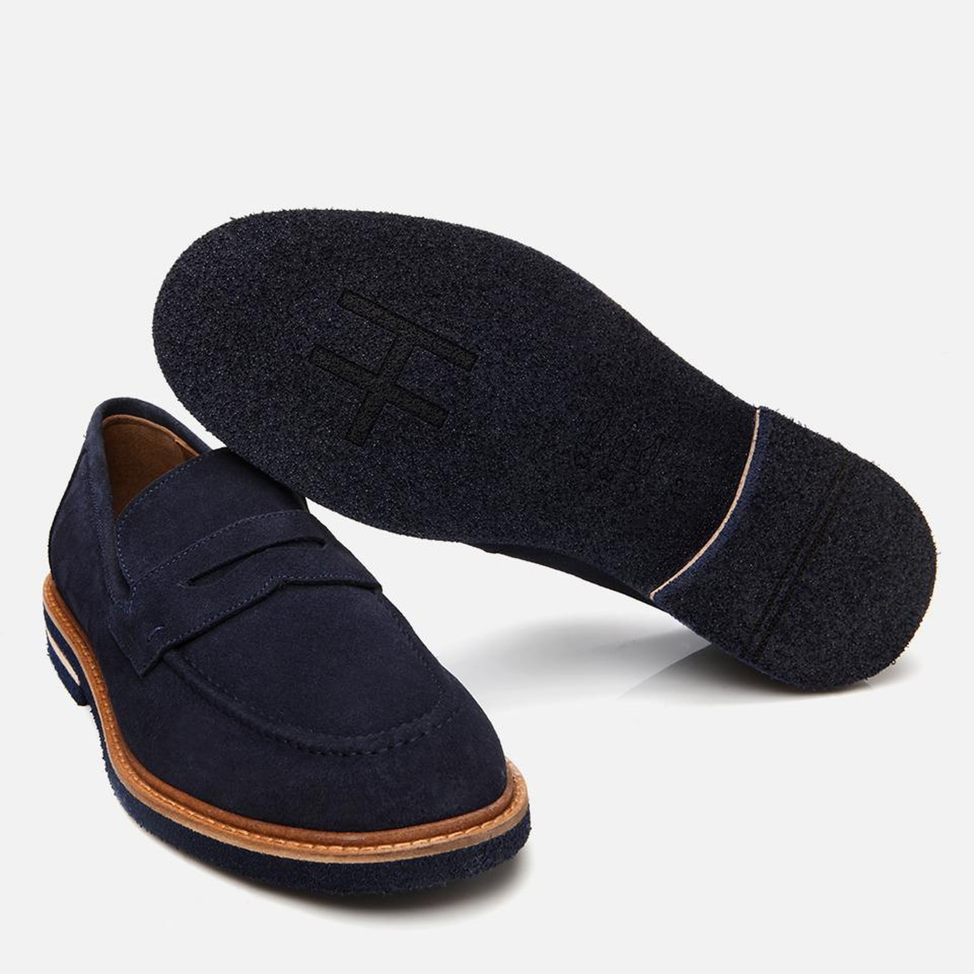 Erkek Süet Deri Lacivert Hafif Tabanlı Loafer