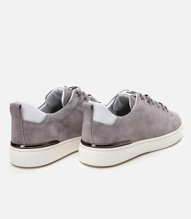  Erkek Süet Deri Gri Ultra Hafif Tabanlı Spor Ayakkabı