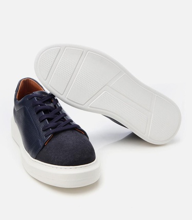  Erkek Süet Deri Lacivert Rahat Tabanlı Spor Ayakkabı