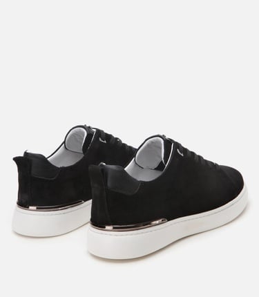  Erkek Süet Deri Siyah Ultra Hafif Tabanlı Spor Ayakkabı