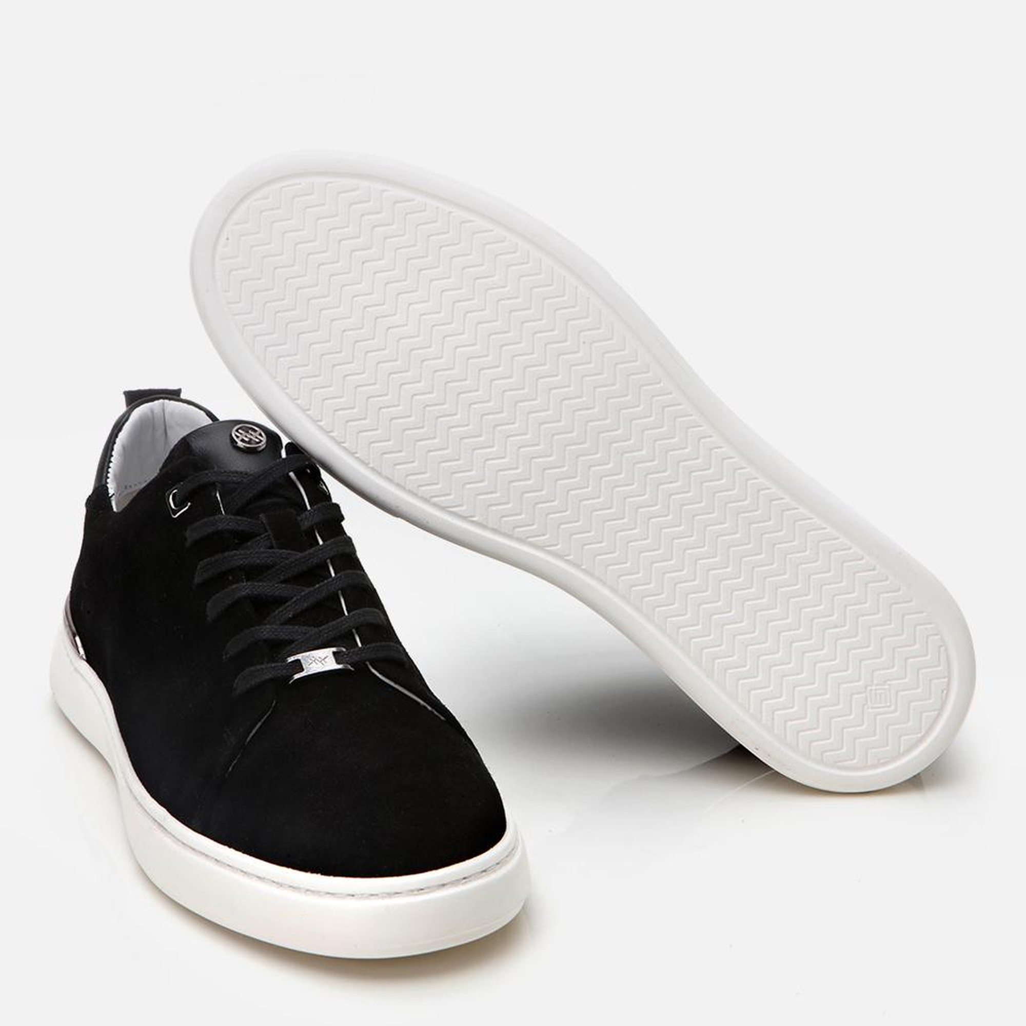 Erkek Süet Deri Siyah Ultra Hafif Tabanlı Spor Ayakkabı