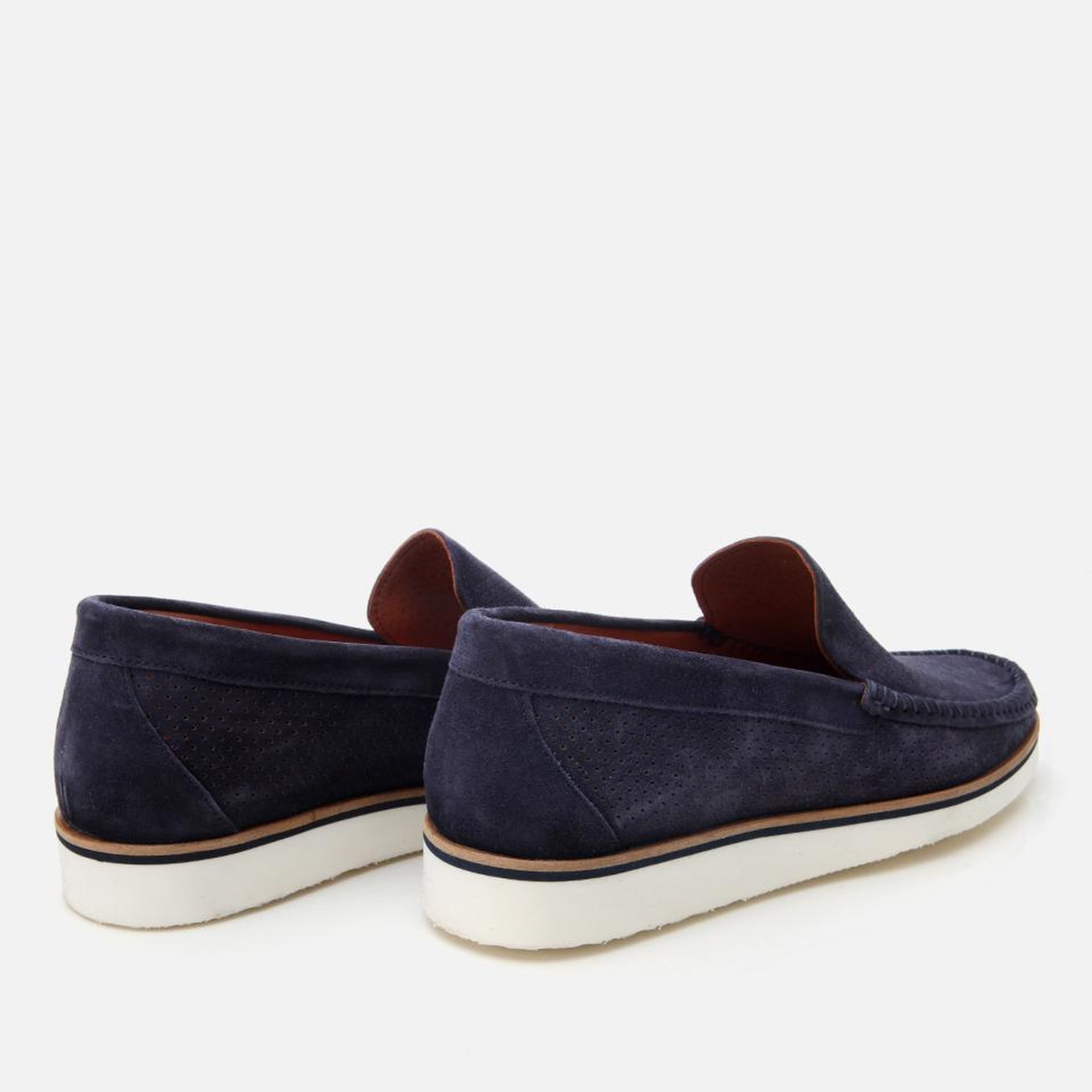Erkek Süet Deri Lacivert Hafif Tabanlı Loafer
