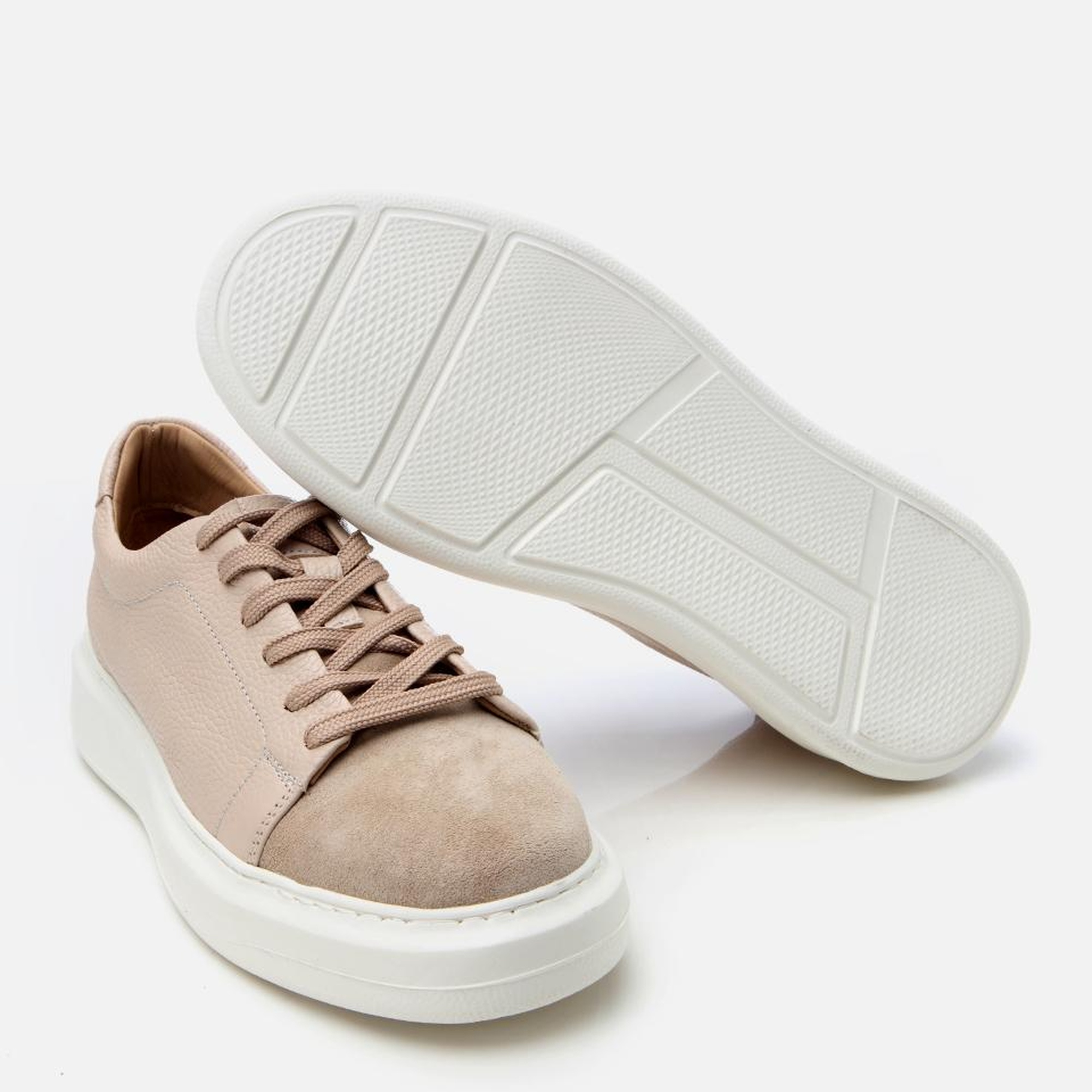 Erkek Süet Deri Bej Rahat Tabanlı Spor Ayakkabı