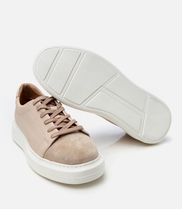  Erkek Süet Deri Bej Rahat Tabanlı Spor Ayakkabı