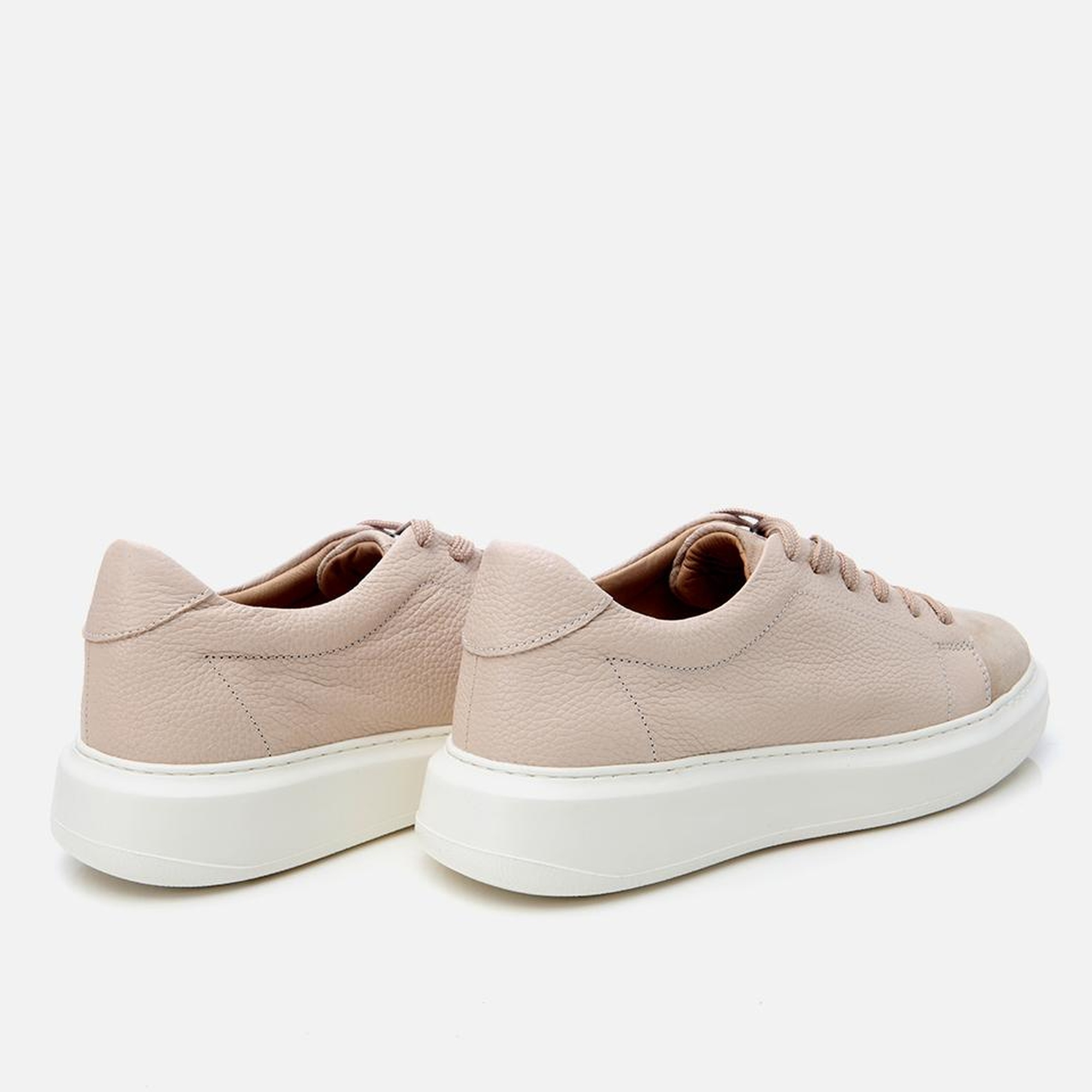 Erkek Süet Deri Bej Rahat Tabanlı Spor Ayakkabı