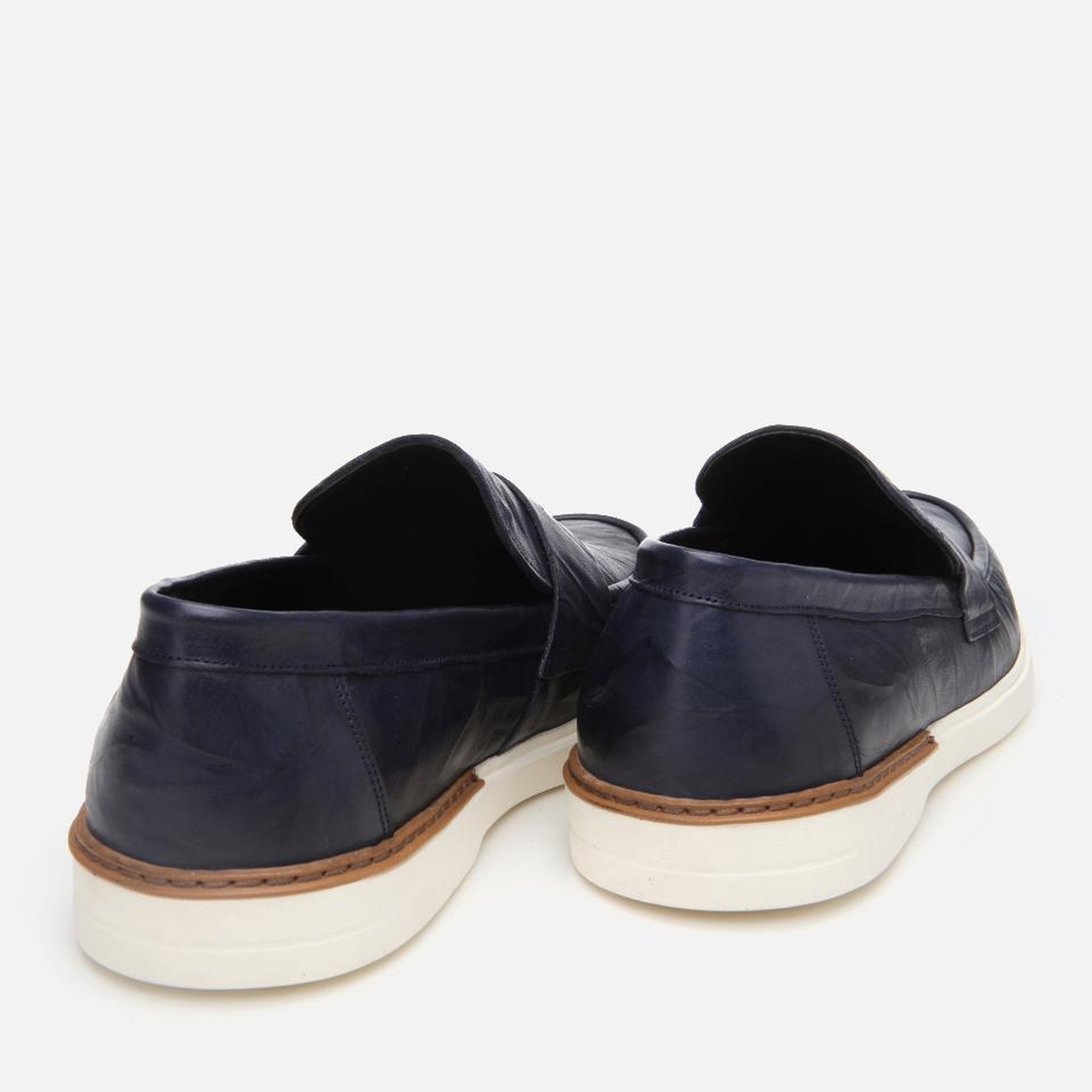 Erkek Deri Lacivert Ultra Hafif Tabanlı Klasik Loafer