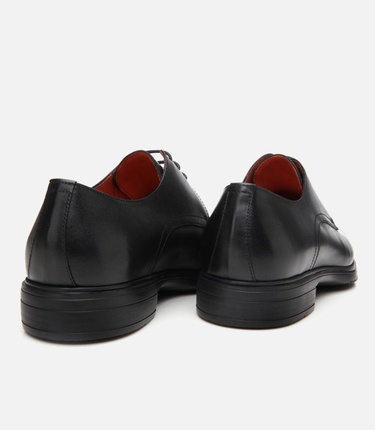  Erkek Deri Siyah Ultra Hafif Tabanlı Klasik Ayakkabı