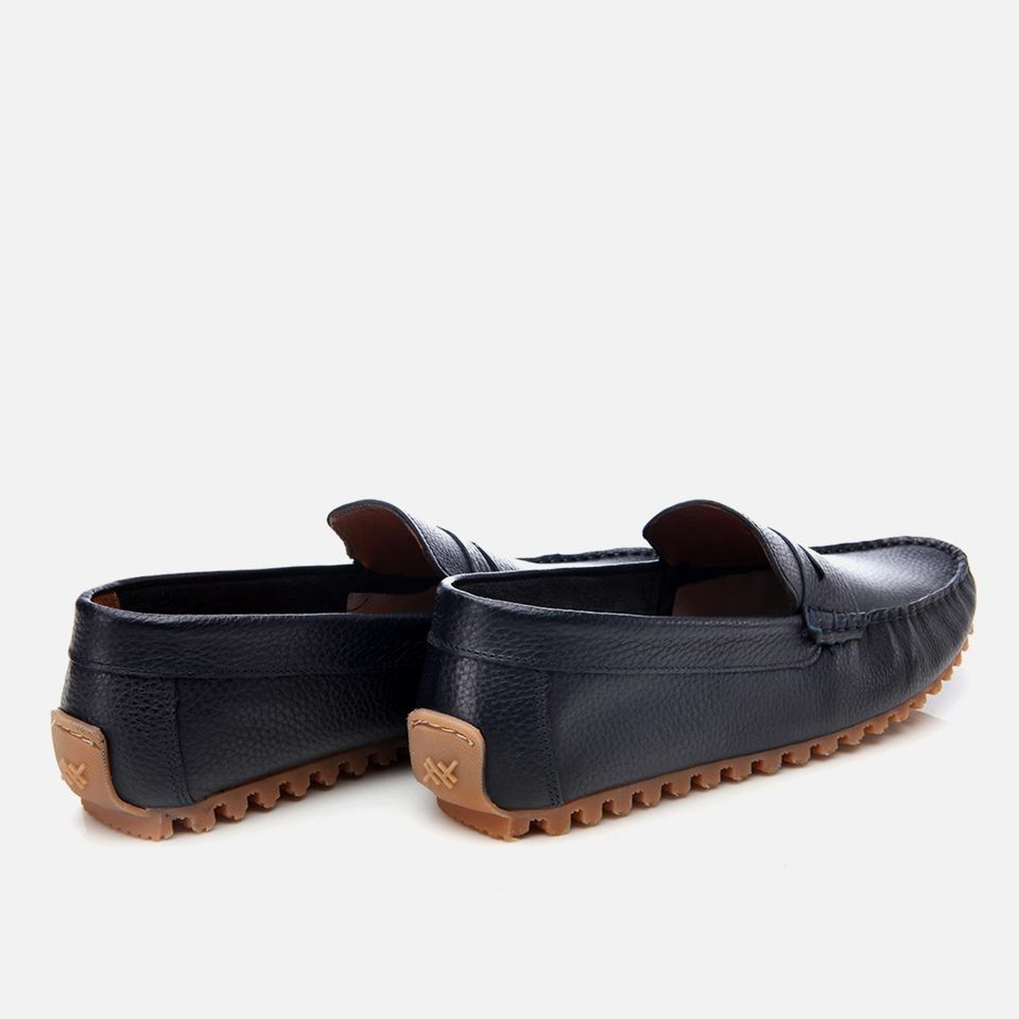 Erkek Deri Lacivert Esnek Tabanlı Günlük Loafer