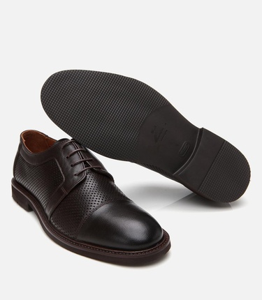  Erkek Deri Kahverengi Ultra Hafif Tabanlı Klasik Ayakkabı