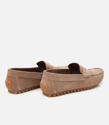  Erkek Süet Deri Vizon Esnek Tabanlı Günlük Loafer