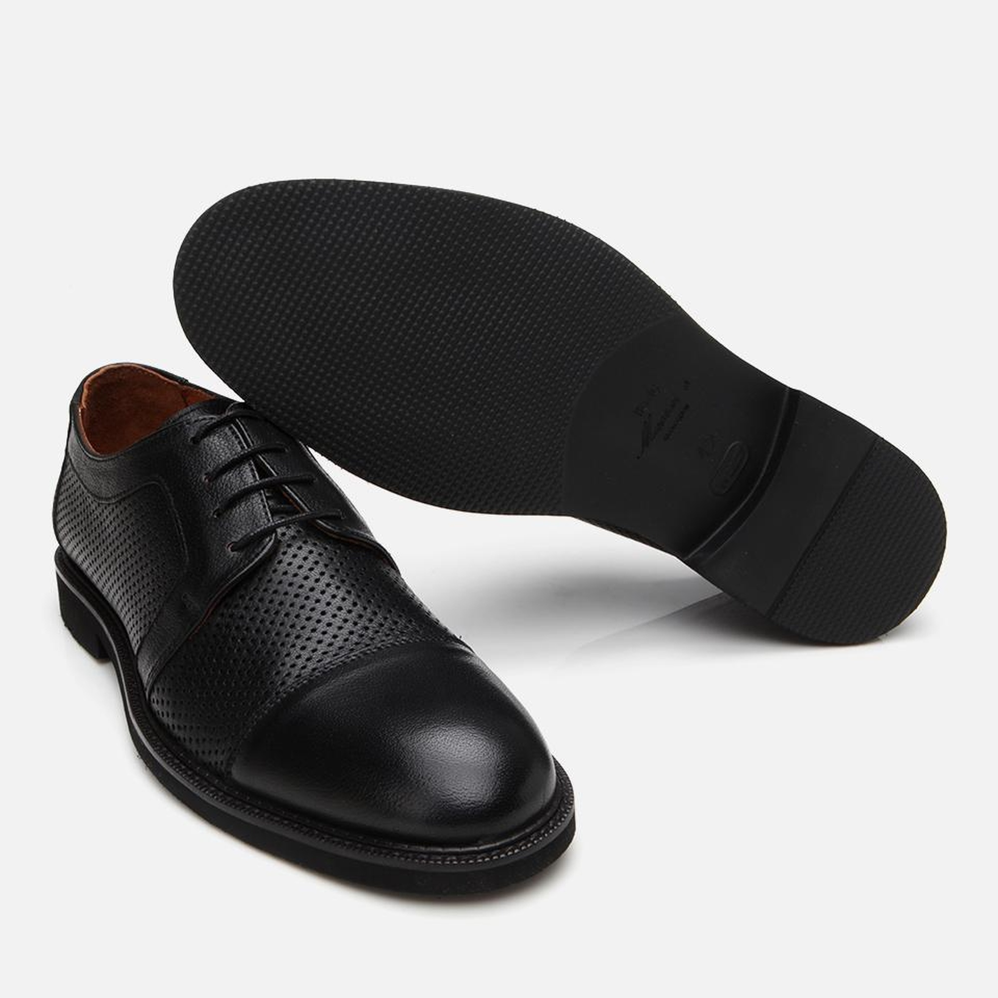 Erkek Deri Siyah Ultra Hafif Tabanlı Klasik Ayakkabı