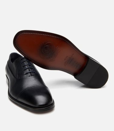  Erkek Deri Lacivert Bağcıklı Şık Klasik Ayakkabı