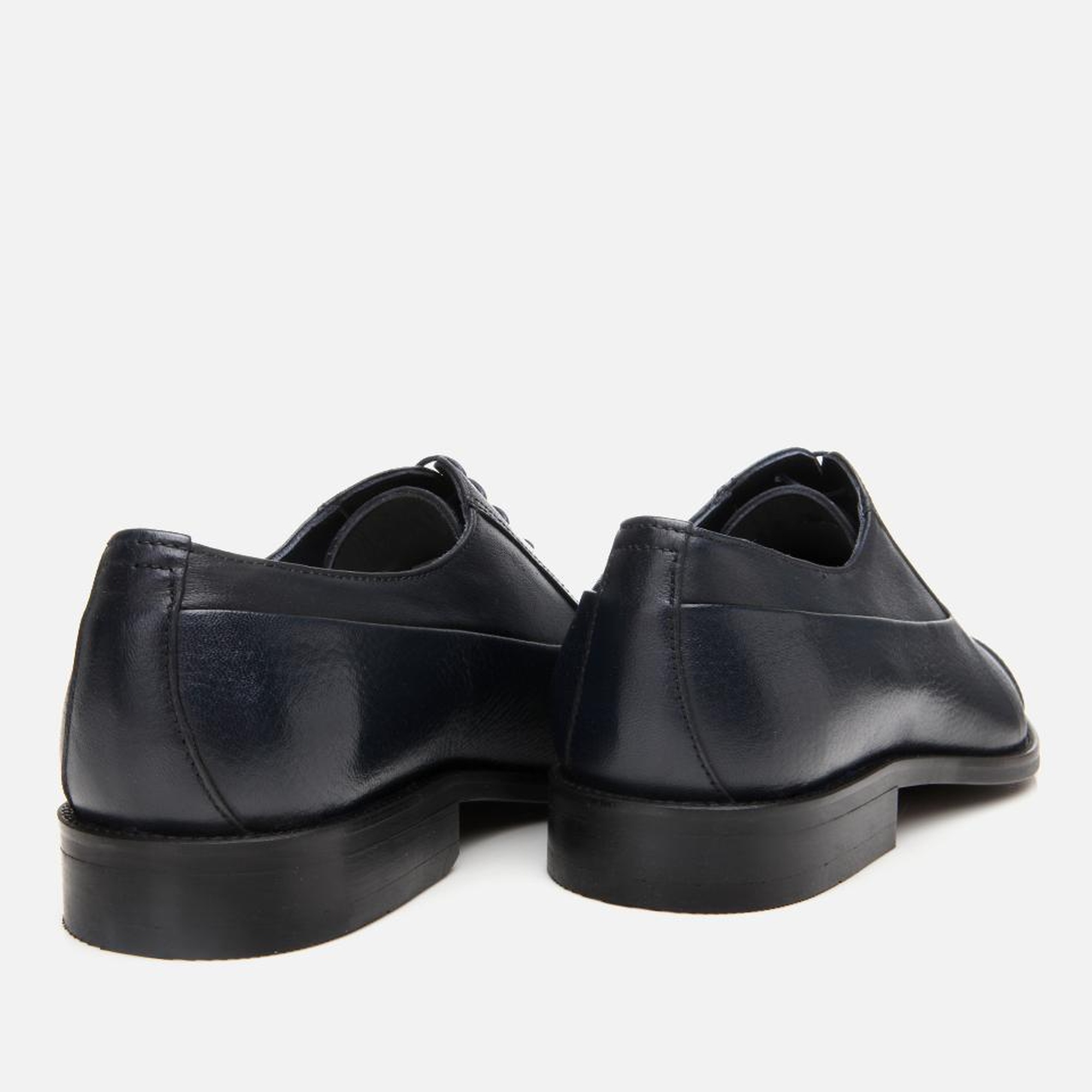 Erkek Deri Lacivert Bağcıklı Şık Klasik Ayakkabı