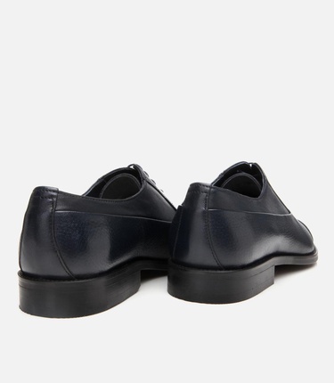  Erkek Deri Lacivert Bağcıklı Şık Klasik Ayakkabı