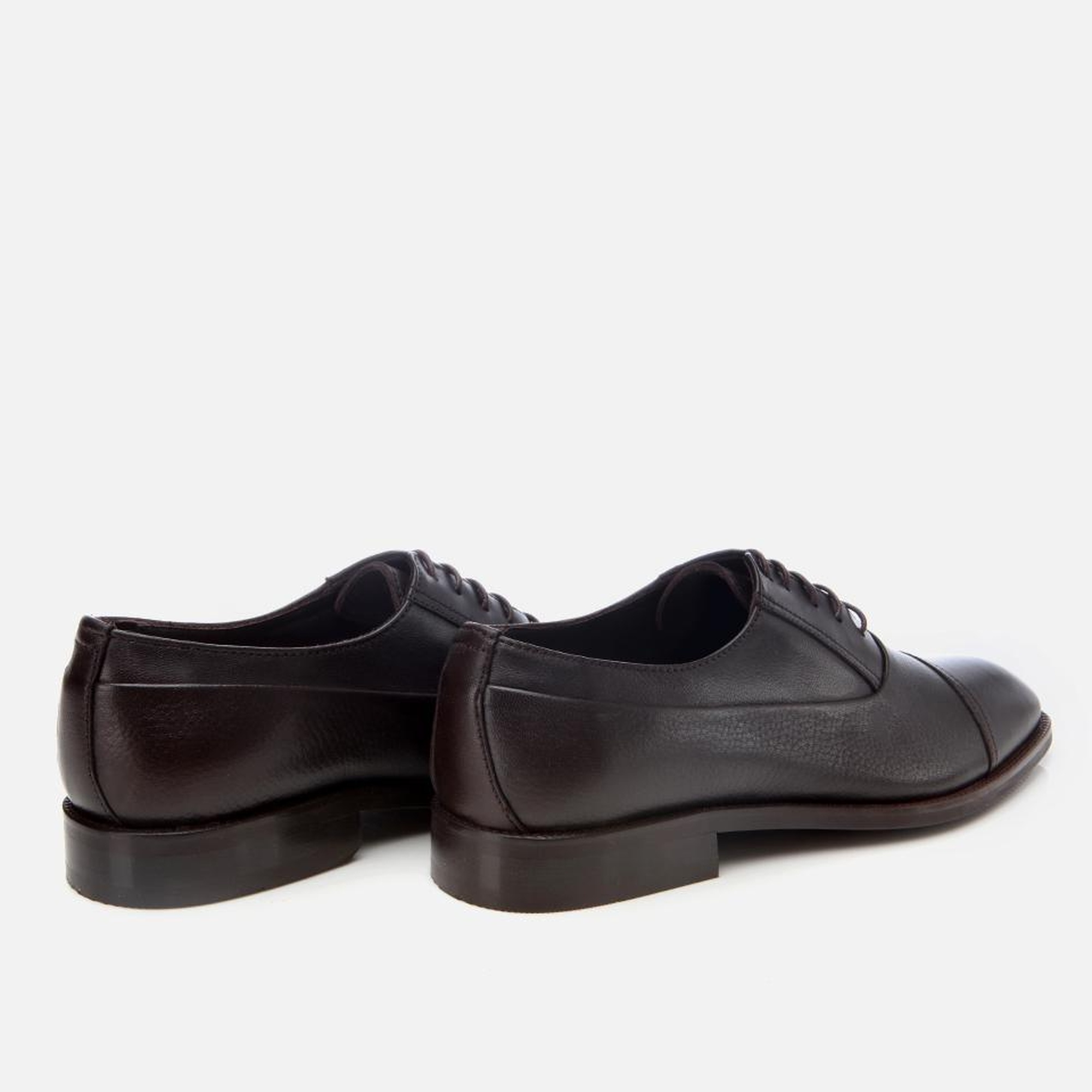 Erkek Deri Kahverengi Bağcıklı Şık Klasik Ayakkabı