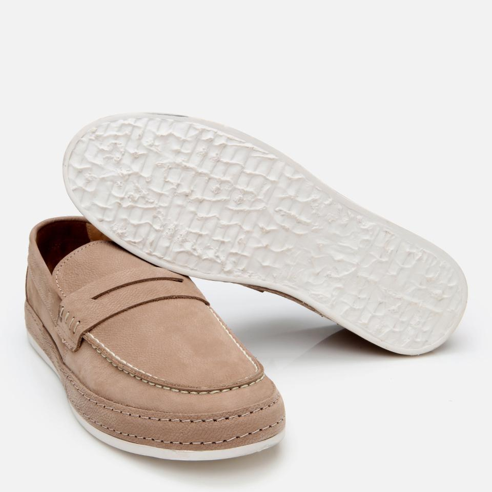 Erkek Nubuk Bej Rahat Tabanlı Loafer