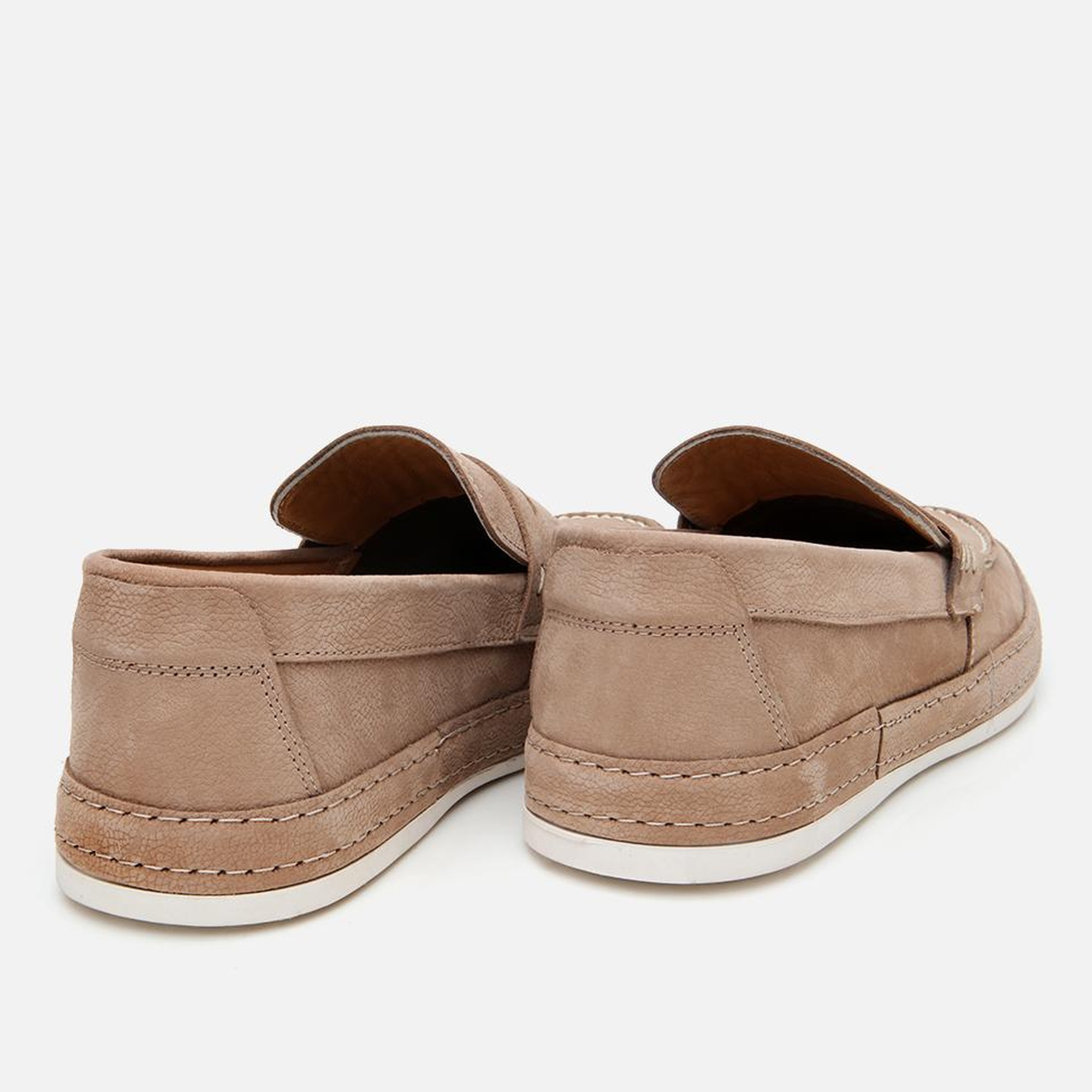Erkek Nubuk Bej Rahat Tabanlı Loafer