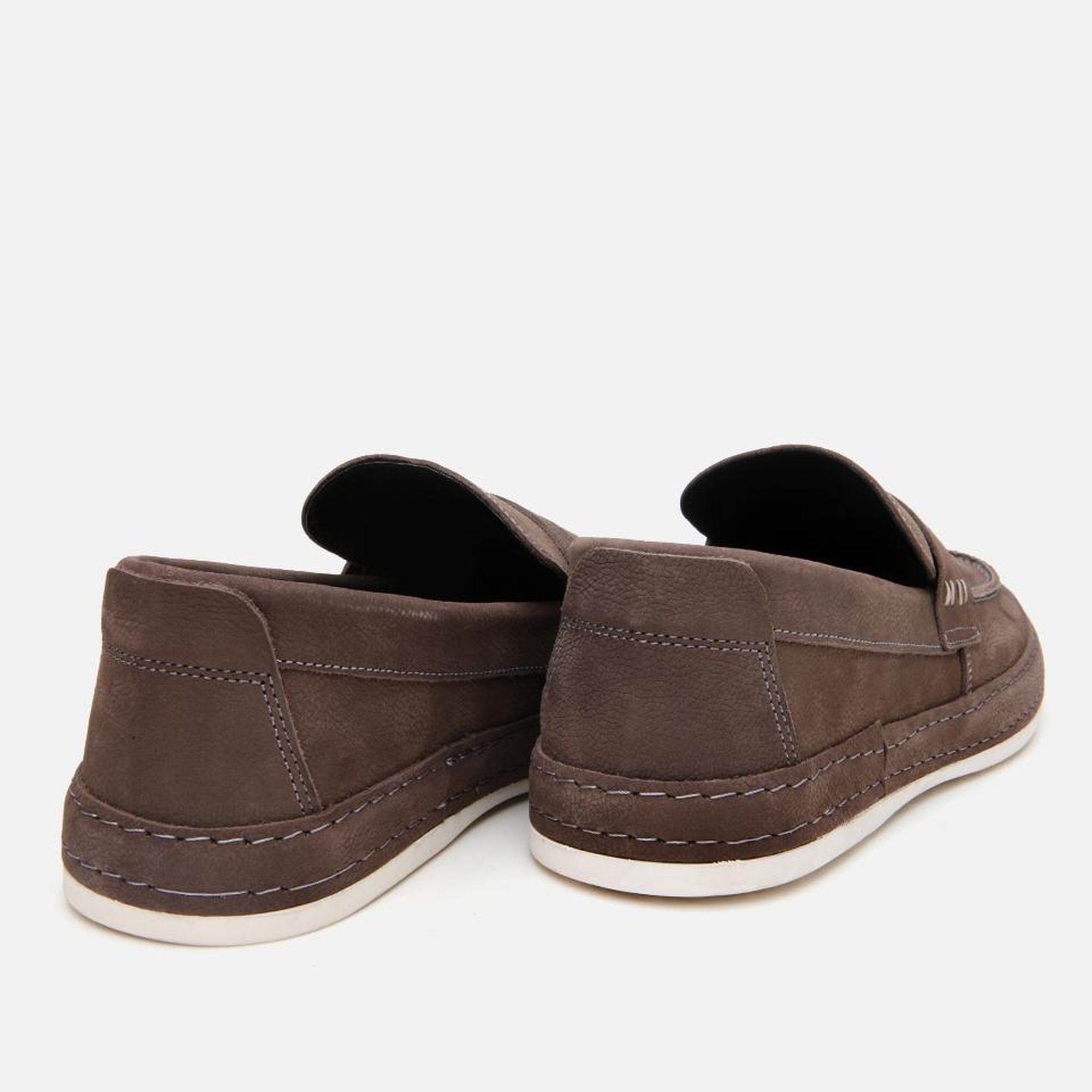 Erkek Nubuk Deri Kahverengi Rahat Loafer