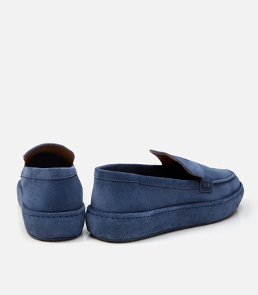  Erkek Deri Lacivert Loafer