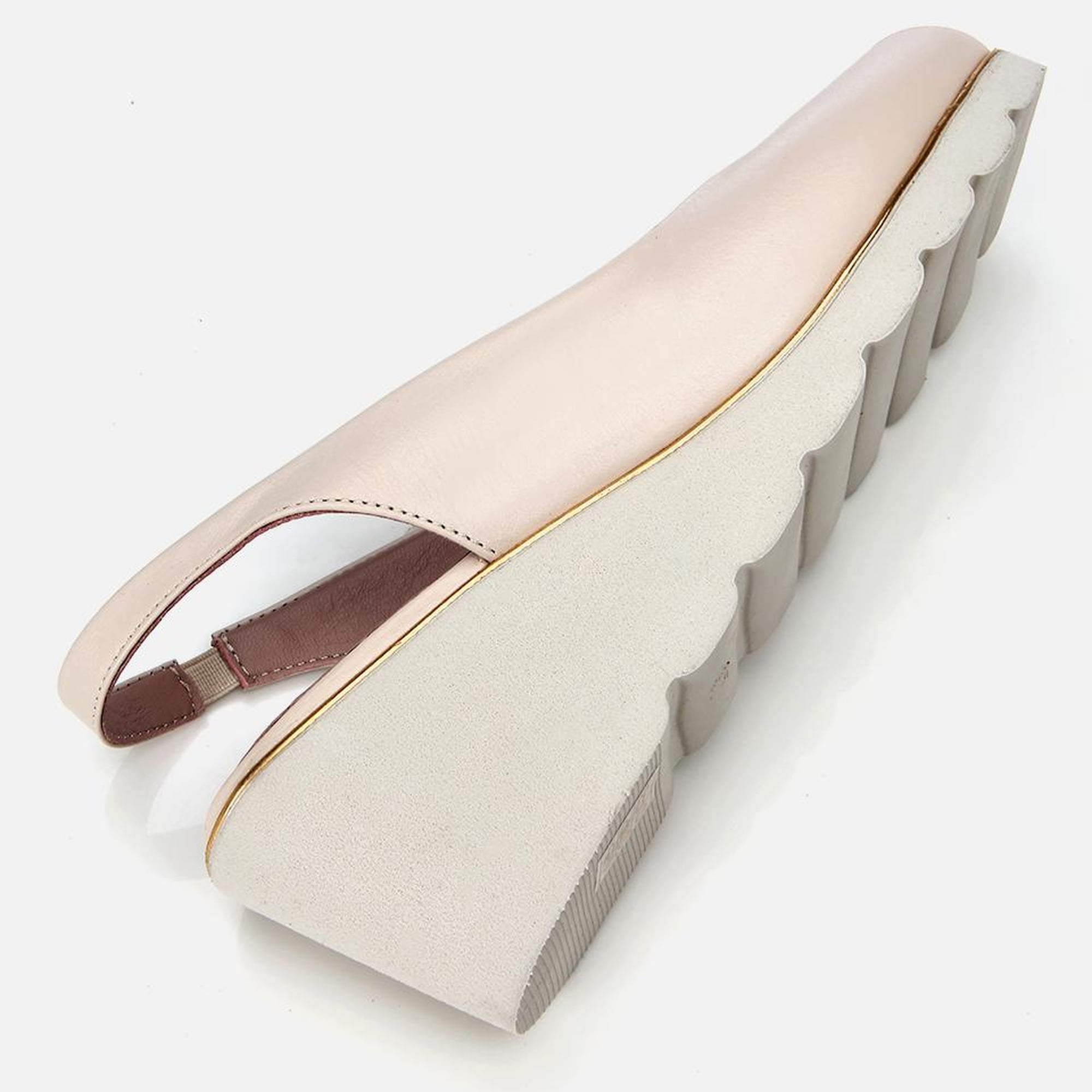 Kadın Deri Ekru Tokalı Dolgu Topuklu Sandalet