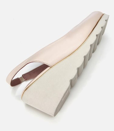  Kadın Deri Ekru Tokalı Dolgu Topuklu Sandalet