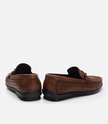  Erkek Deri Kahverengi Loafer