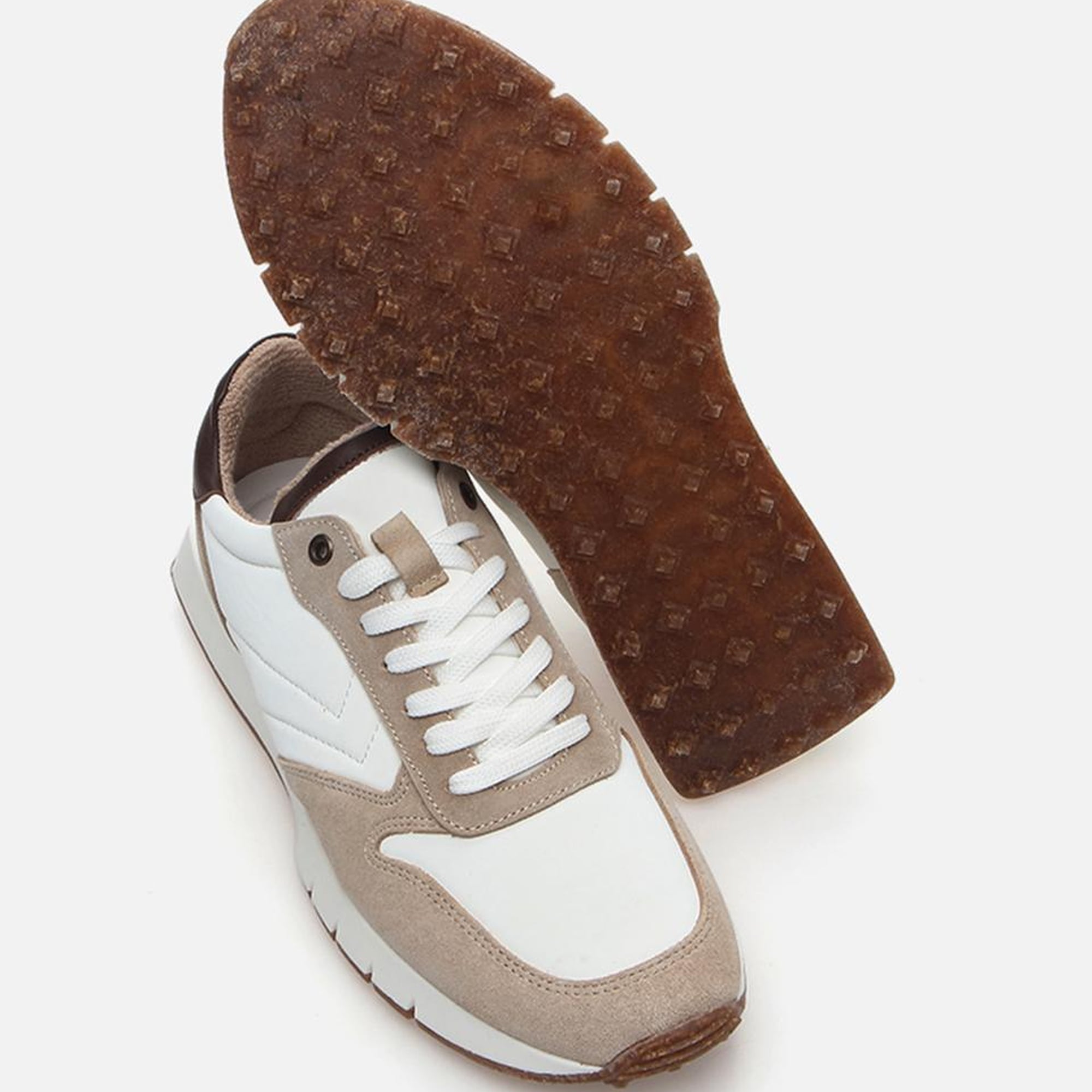 Erkek Deri Bej Spor Ayakkabı